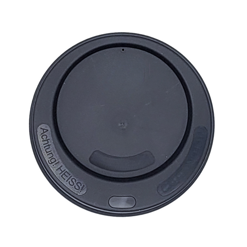 Deckel für Mehrweg Heißgetränke Becher - passend für alle Bechergrößen - schwarz