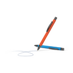 Kugelschreiber Metall mit Softtouch, Clip grau