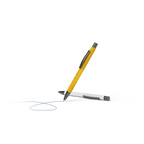 Kugelschreiber Metall mit Softtouch, Clip grau