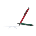 Kugelschreiber Metall mit Softtouch, Clip grau